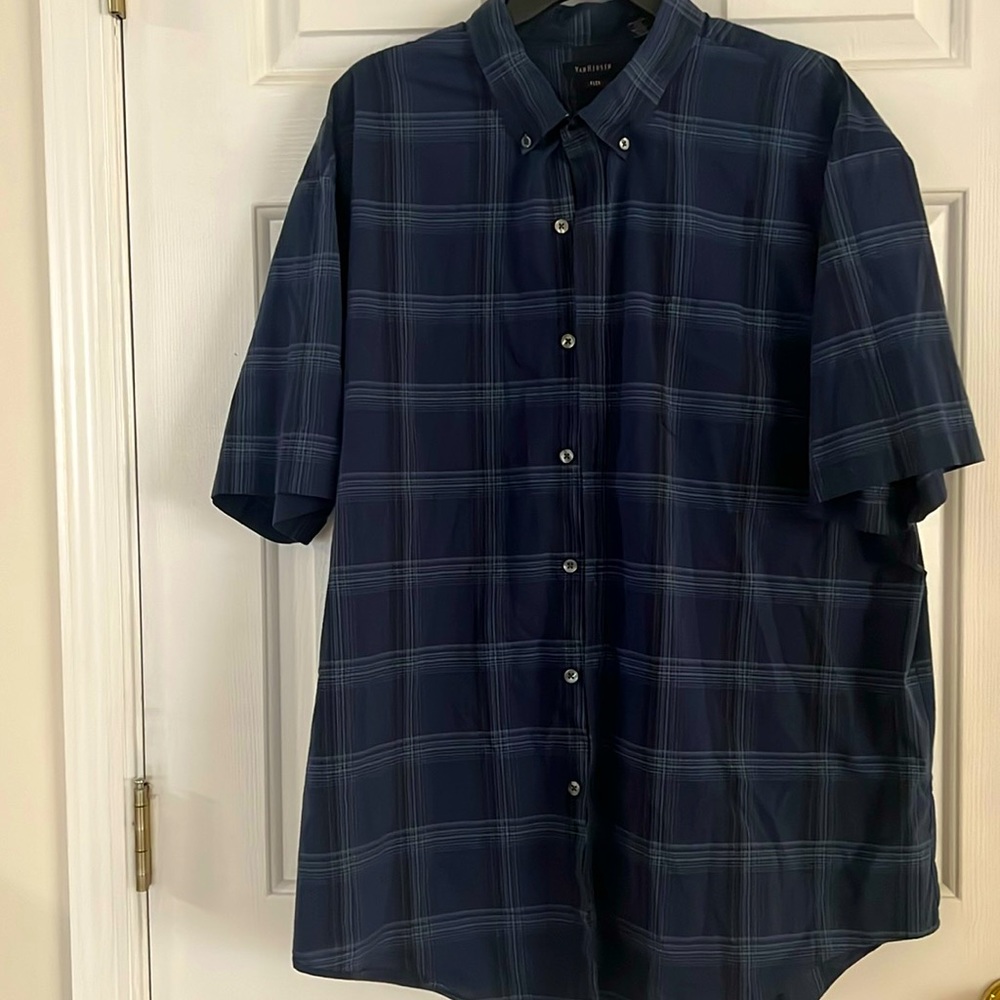 Men Plaid Shirt Size Neck 18-181/2 XXL